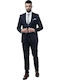 Men's Groom's Suit with Vest Blue