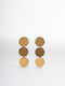 Late Again Dangle Steel Gold Plated Earrings