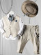 Vinteli Baptism Suit For Boy Beige