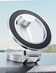 Magsafe Car Mount 42 Strong Magnets & 360° Rotation – Magnetic Support for iPhone 16 15 14 13 & Magsafe Cases – Silver