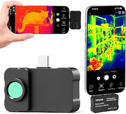 Vevor Handgehaltene Wärmebildkamera Android & iOS Makroobjektiv Analyse IR 256x192 Bildwiederholrate 25Hz Temperaturbereich 20°C Bis 550°C Smartphone Tablet Kdsrcxy2561960w1b001v9