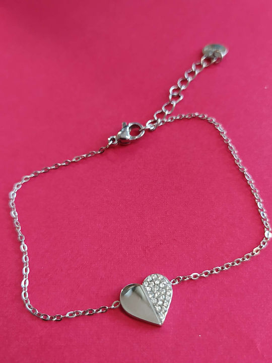Amalfi Accessories Women's Bracelet with Heart Design Made of Steel