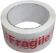 6 Pieces Packaging Tape Fragile 48mm X 60m Pvc White Red