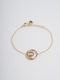 Late Again Women's Chain Bracelet Made of Stainless Steel Gold Plated 19.5cm