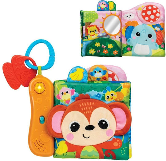 Winfun Fabric Activity Book with Light and Sounds for Newborns