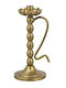 Artekko Metal Candle Holder in Gold Color 13.5x24.5x11cm