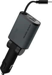 Mobile Origin CA27 Car Charger with Ports 1xUSB-A 1xType-C and Type-C Cable Embedded Mobile Origin CA27 Car Charger with Ports 1xUSB-A 1xType-C and Type-C Cable Embedded
