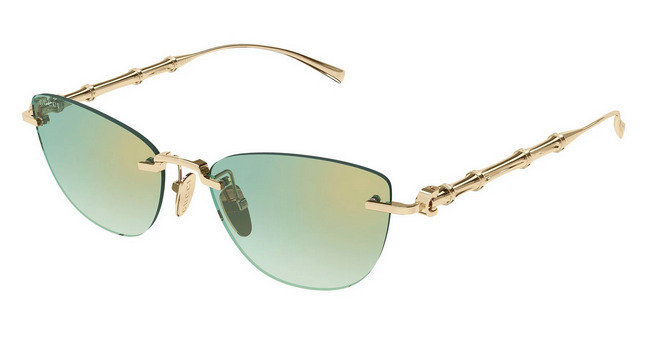 Gucci Unisex Sunglasses with Gold Frame and Gold Lens GG2063S 003