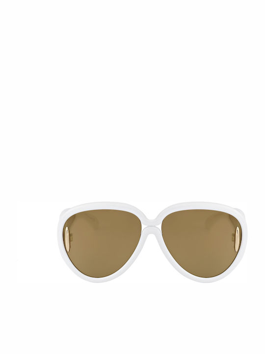 Loewe Women's Sunglasses With White Frame And Brown Lens
