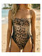 Strapless One Piece Swimsuit Animal