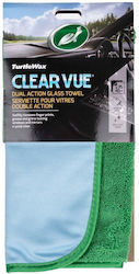 Turtle Wax Clear Vue Lavetă Din Microfibră De Curățenie Lustruire Uscare Geamuri Mașină Albastru Verde 35x40cm 1831237