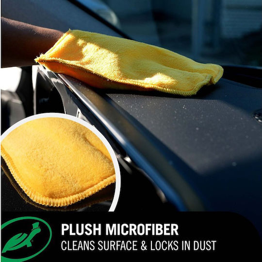 Turtle Wax Mănușă Panou din Microfibră pentru Curățarea Materialelor Plastice Interioare Auto Galbenă 22x17cm 1831238