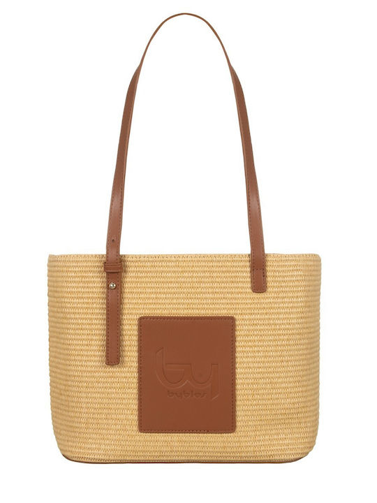 Fabric Women's Shoulder Bag Brown