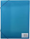Optima Prod Din Plastic Plastic Folder Elastic Corners 40mm Width 800 Microns Optima Transparent Blue
