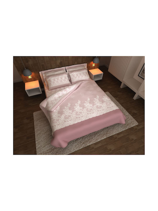 Charalambidis Textiles Σετ Μαξιλαροθήκες Ροζ 52x72εκ.