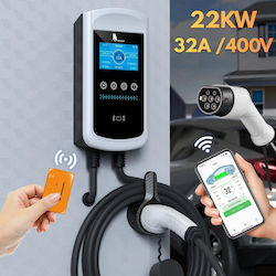 Qova Stație de Încărcare Montată pe Perete Monofazată 22kW cu Cablu Încorporat Tip 2