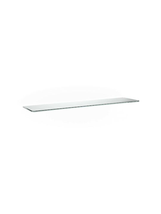 Bolis Italia Rectangular Bookcase Shelf Made of Glass in Transparent Color 15x60cm