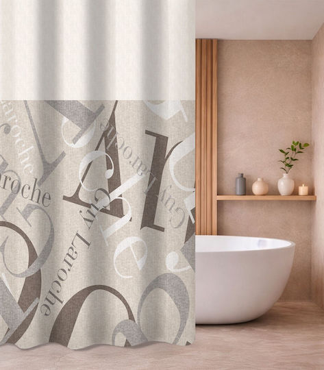 Guy Laroche Passport Κουρτίνα Υφασμάτινη με Τρουκς 240x185cm Beige