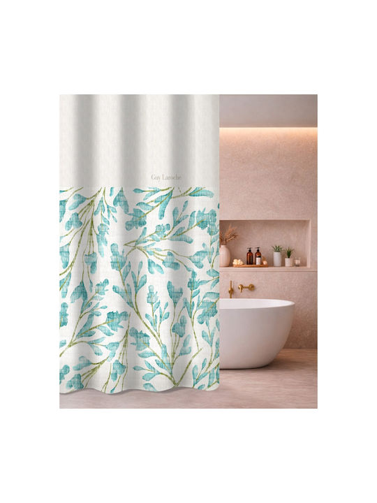 Guy Laroche Ortega Stoff Duschvorhang Mit Tüllen 240x185cm Ocean