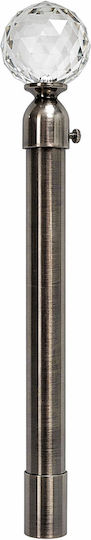 Extendable Metallic Single Curtain Pole Φ16mm 70-120cm Nickel