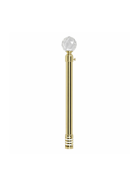 Extendable Metallic Single Curtain Pole Φ16mm 160-310cm Gold