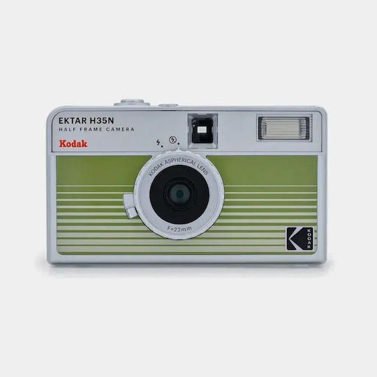Kodak Ektar H35N Analog Camera with Film + Ultramax 135-24 Striped Green