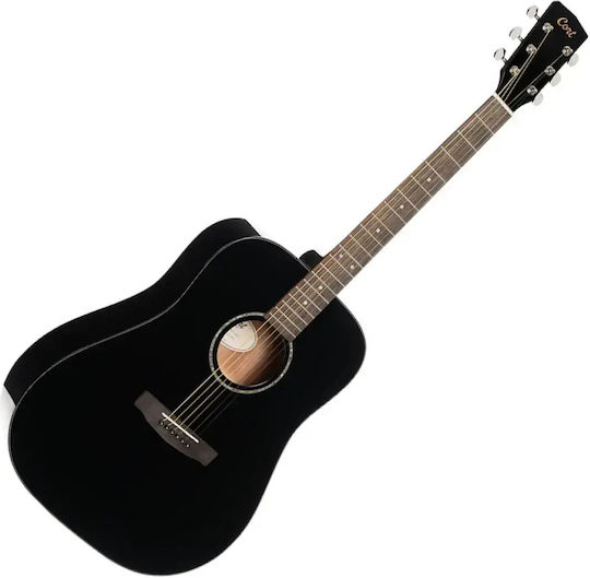 Cort Earth60 Bk Dreadnought Ακουστική Κιθάρα Black