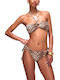 Set Bikini Tierdruck Ecru Braun Schwarz VA6001J6448 V9789