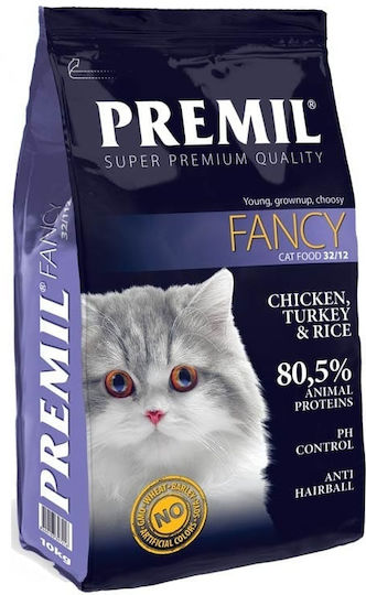 Premil Fancy Суха Храна за Кастрирани Котки с Чувствителна Уринарна Система с Месо / Пилешко / Пуешко 1.5kg