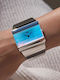Storm Lazer Womens Battery Watch With Silver Metal Bracelet