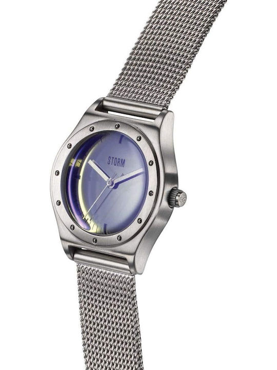 Storm Lazer Womens Watch 27mm Battery With Silver Metal Bracelet