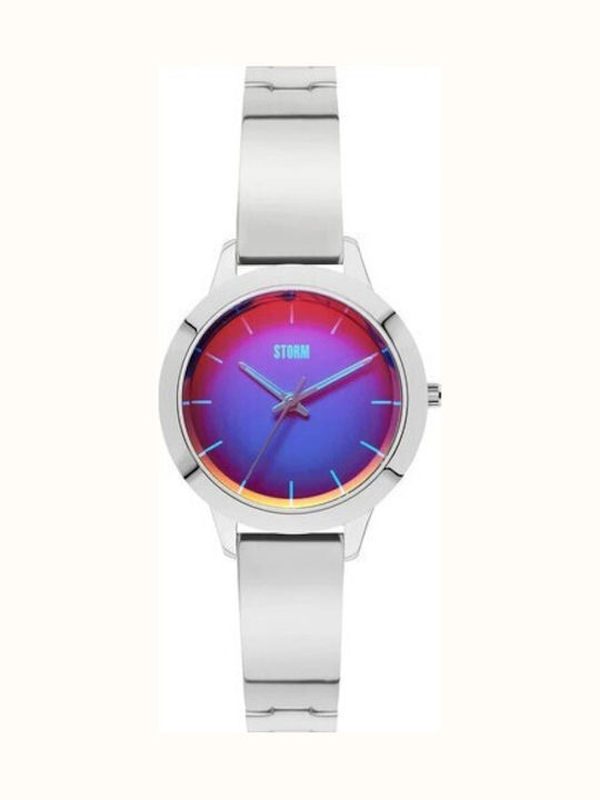 Storm Lazer Womens Watch 30mm Battery With Silver Metal Bracelet