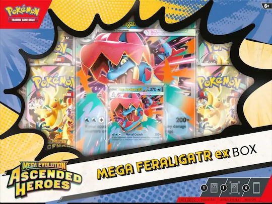 Pokemon Mega Feraligatr EX Mega-Entwicklung: Erhöhte Helden Booster-Box (Englisch)