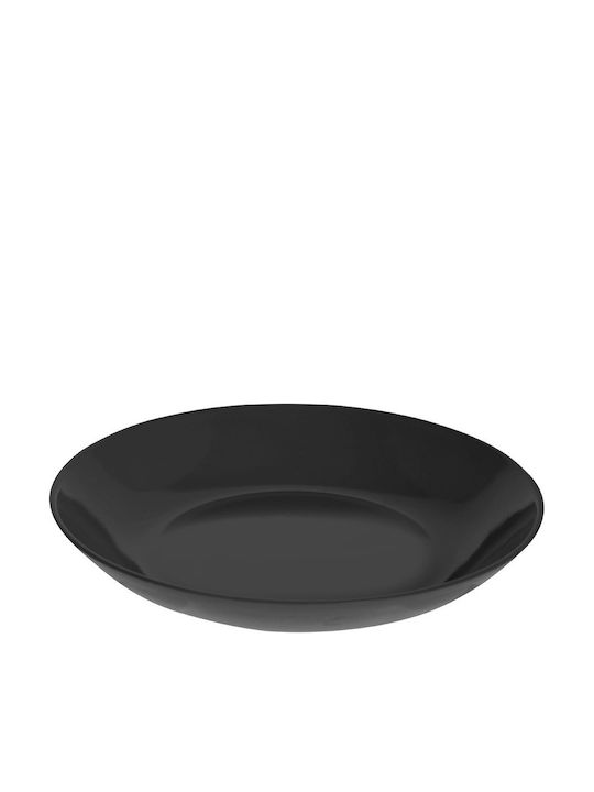 Evivak Coop Black Soup Plate with Diameter 21cm