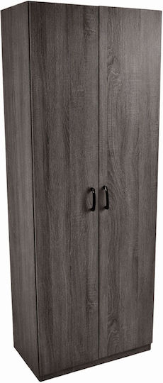 Δίφυλλη Ντουλάπα 60x36x175cm Γκρι