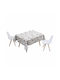 Ankor Stain Resistant Tablecloth Earthy Shades 140x140cm