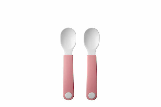 Mepal Baby Set with Spoons for 9+ Months Pink 2 Pieces