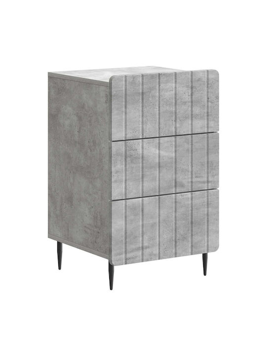 Нощно Шкафче Дървено Сиво 43x41x68см