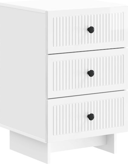 Κομοδίνο Ξύλινο Λευκό 43x41x66.5cm