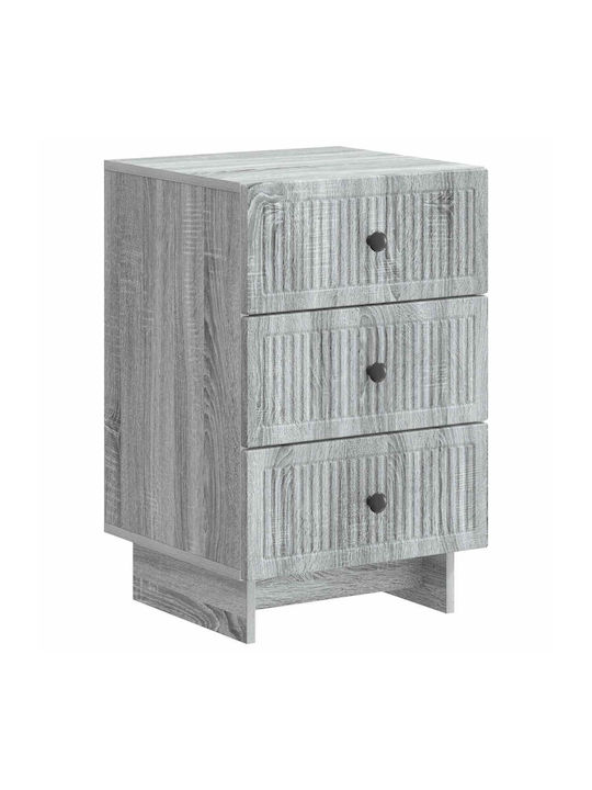 Gray Wooden Bedside Table 43x41x66.5cm