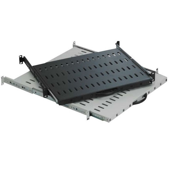 Плъзгащ Рафт Mirsan Mr.hrk80.01 Server Cabinet 482 X 525 X 45 Mm D=800 Mm Вентилиран 4-точково Монтиране 30 Kg Товар Черен