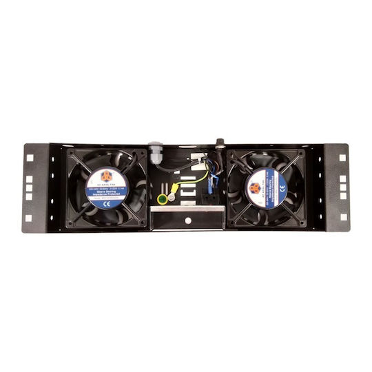 Mirsan Mr.fan2on.01 Вентилаторен Модул 19" Кабинет 2 Черни Вентилатора