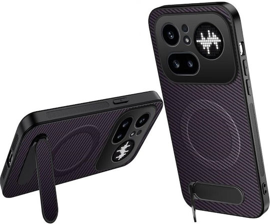 Wanlonfeng Umschlag Rückseite Kunststoff Lila (Nichts Phone (4a) Pro)