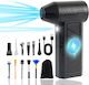 Suflantă de Mână Portabilă Aer Comprimat Spray 130000 Rpm Lanternă Led 4 Trepte de Viteză Încărcare Rapidă Usb-c Baterie 5000 Mah Neagră