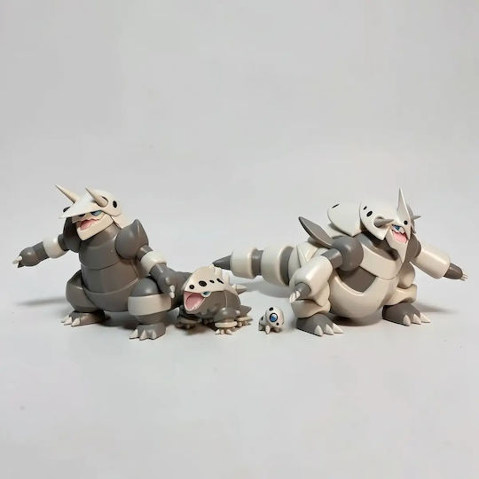 Φιγούρα Pokemon Collection Aron Lairon Aggron Mega Evolution 3d Εκτυπωμένη-7 6 Cm 1:24