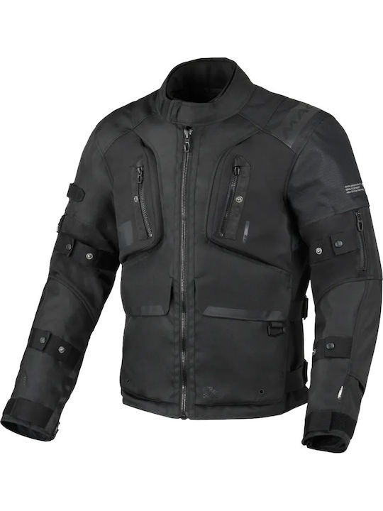 Macna Higera Ανδρικό Μπουφάν Μηχανής Softshell 4 Εποχών Αδιάβροχο Μαύρο