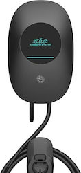 Wall Mounted Single Phase Charging Station 7.4kW with Built-in Type 2 Cable (JG-06243)