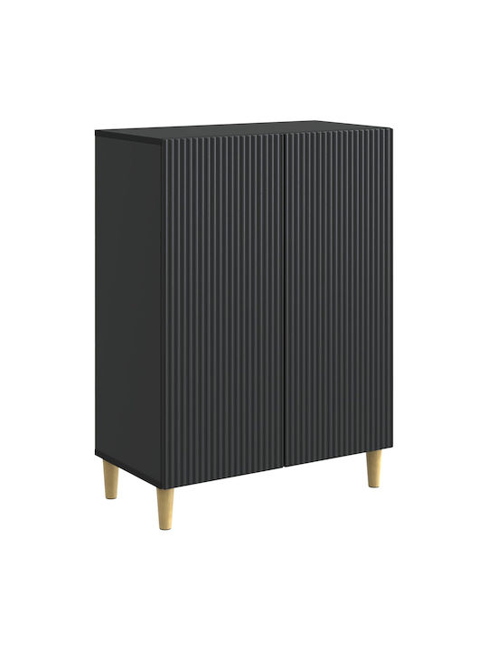 Wooden Sideboard Black 66x34.5x90cm