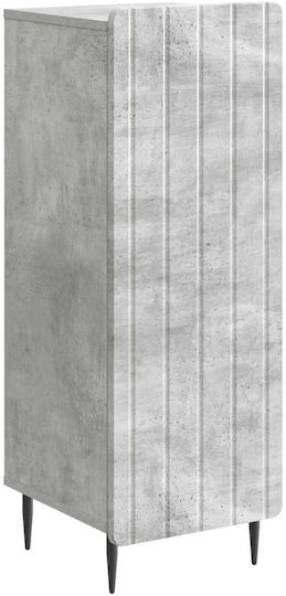 Sideboard aus Holz & Metall Grau Beton 34.5x33x92cm