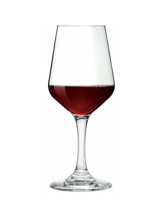 Borgonovo Contea Set Glasses for White and Red Wine Made of Glass in Red Colour 6 Pieces